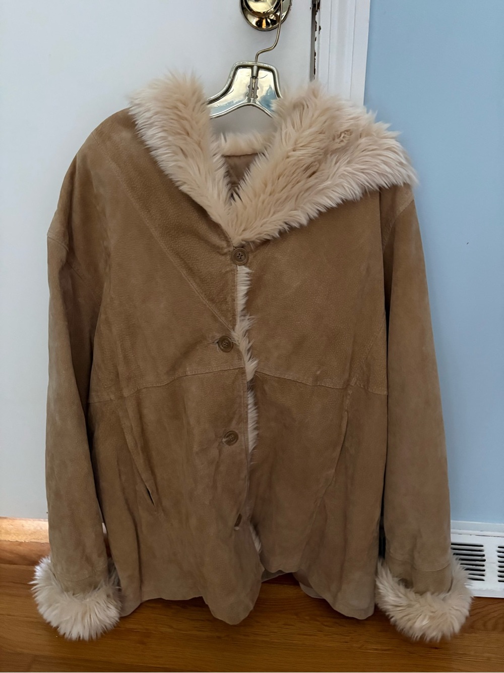 Women's Tan Suede Vintage Wilson’s Leather Coat - Size 1X